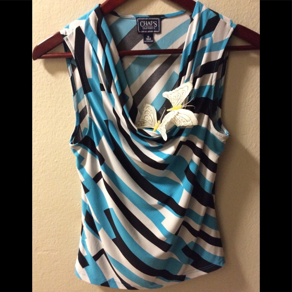 Chaps classic blouse size medium